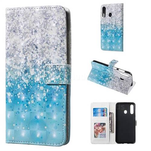 Sea Sand 3D Painted Leather Phone Wallet Case for Samsung Galaxy A60