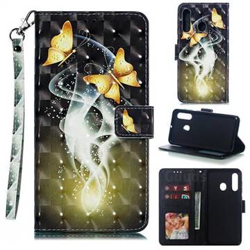 Dream Butterfly 3D Painted Leather Phone Wallet Case for Samsung Galaxy A60