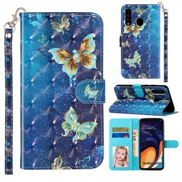 Rankine Butterfly 3D Leather Phone Holster Wallet Case for Samsung Galaxy A60