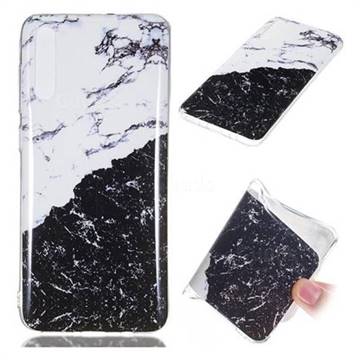 Black and White Soft TPU Marble Pattern Phone Case for Samsung Galaxy A70