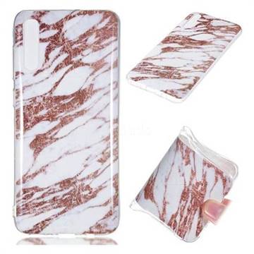 Rose Gold Grain Soft TPU Marble Pattern Phone Case for Samsung Galaxy A70