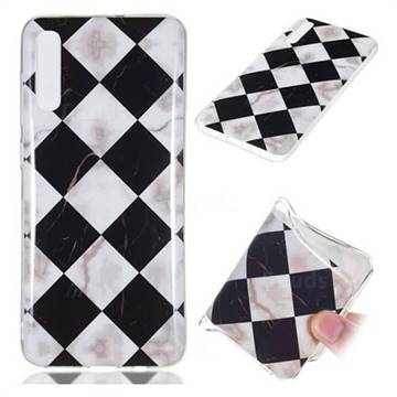 Black and White Matching Soft TPU Marble Pattern Phone Case for Samsung Galaxy A70