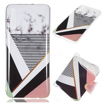 Pinstripe Soft TPU Marble Pattern Phone Case for Samsung Galaxy A70