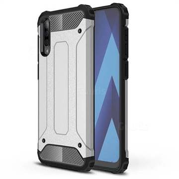 King Kong Armor Premium Shockproof Dual Layer Rugged Hard Cover for Samsung Galaxy A70 - White