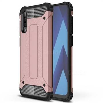 King Kong Armor Premium Shockproof Dual Layer Rugged Hard Cover for Samsung Galaxy A70 - Rose Gold