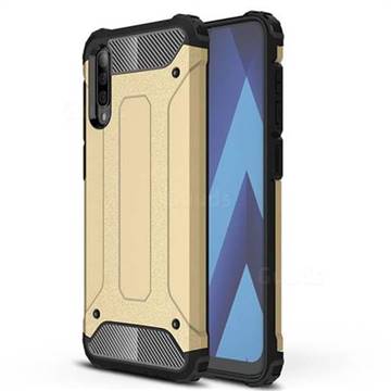King Kong Armor Premium Shockproof Dual Layer Rugged Hard Cover for Samsung Galaxy A70 - Champagne Gold