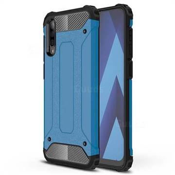 King Kong Armor Premium Shockproof Dual Layer Rugged Hard Cover for Samsung Galaxy A70 - Sky Blue