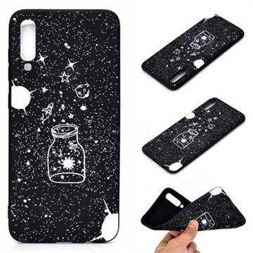 Travel The Universe Chalk Drawing Matte Black TPU Phone Cover for Samsung Galaxy A70