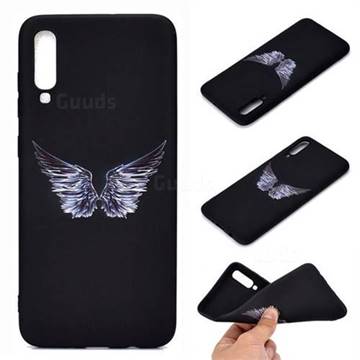 Wings Chalk Drawing Matte Black TPU Phone Cover for Samsung Galaxy A70