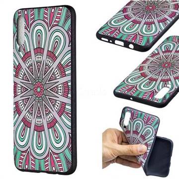 Mandala 3D Embossed Relief Black Soft Back Cover for Samsung Galaxy A70