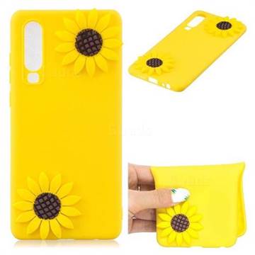 Yellow Sunflower Soft 3D Silicone Case for Samsung Galaxy A70