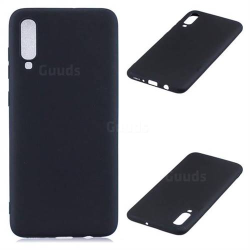 Candy Soft Silicone Protective Phone Case for Samsung Galaxy A70 - Black
