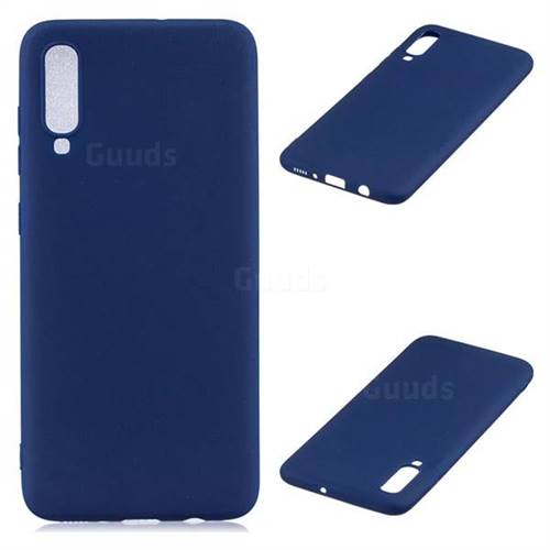 Candy Soft Silicone Protective Phone Case for Samsung Galaxy A70 - Dark Blue