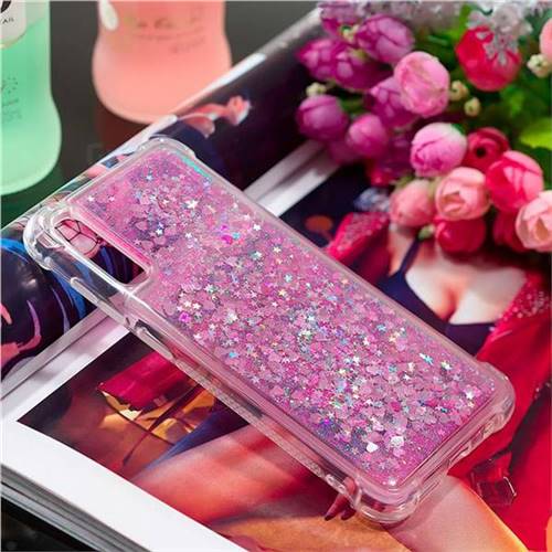 Dynamic Liquid Glitter Sand Quicksand Tpu Case For Samsung Galaxy A70 Pink Love Heart Galaxy 9879