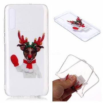 Red Gloves Elk Super Clear Soft TPU Back Cover for Samsung Galaxy A70