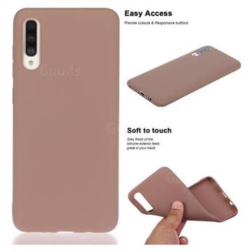 Soft Matte Silicone Phone Cover for Samsung Galaxy A70 - Khaki
