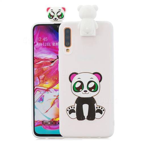 Panda Soft 3D Climbing Doll Stand Soft Case for Samsung Galaxy A70