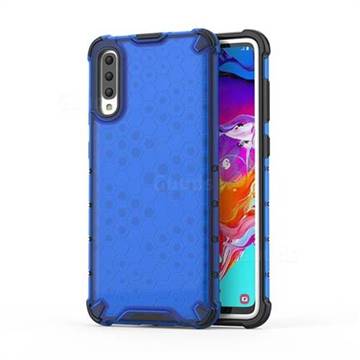 Honeycomb TPU + PC Hybrid Armor Shockproof Case Cover for Samsung Galaxy A70 - Blue