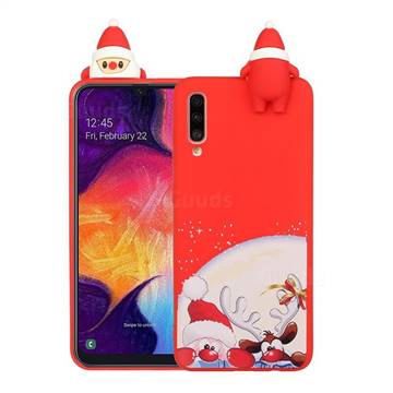 Santa Claus Elk Christmas Xmax Soft 3D Doll Silicone Case for Samsung Galaxy A70