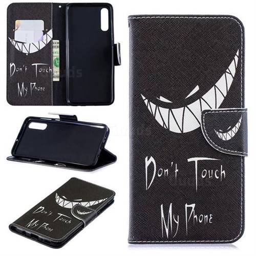 Crooked Grin Leather Wallet Case for Samsung Galaxy A70