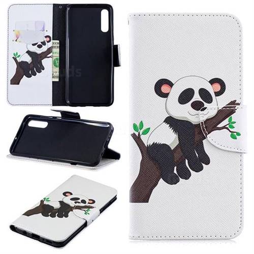 Tree Panda Leather Wallet Case for Samsung Galaxy A70