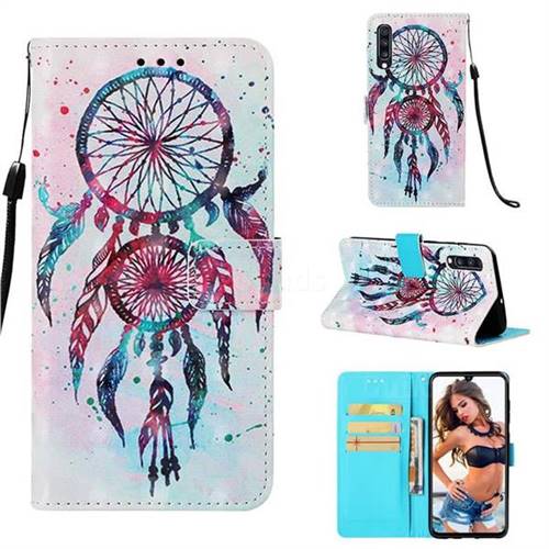 ColorDrops Wind Chimes 3D Painted Leather Wallet Case for Samsung Galaxy A70