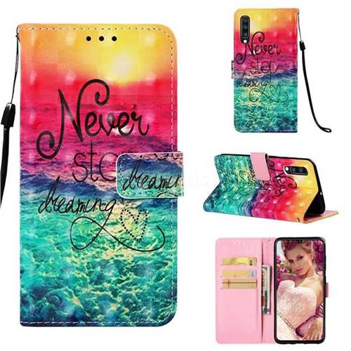 Colorful Dream Catcher 3D Painted Leather Wallet Case for Samsung Galaxy A70