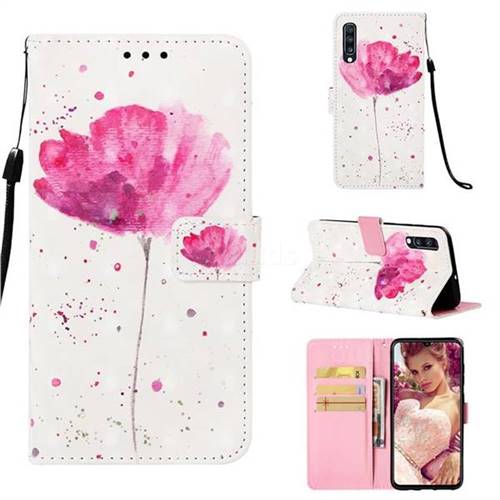 Watercolor 3D Painted Leather Wallet Case for Samsung Galaxy A70