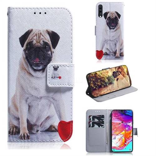 Pug Dog PU Leather Wallet Case for Samsung Galaxy A70