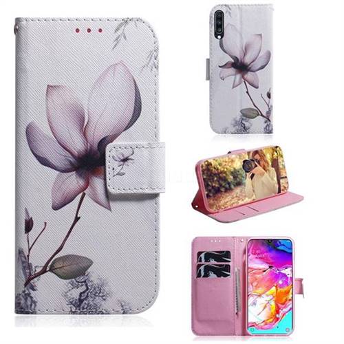 Magnolia Flower PU Leather Wallet Case for Samsung Galaxy A70