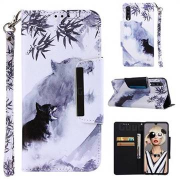 Target Tiger Big Metal Buckle PU Leather Wallet Phone Case for Samsung Galaxy A70