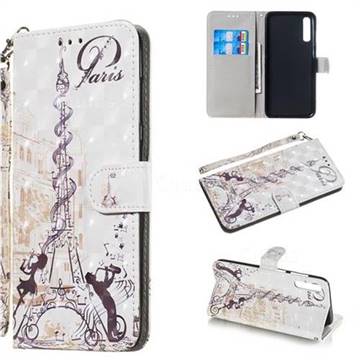Tower Couple 3D Painted Leather Wallet Phone Case for Samsung Galaxy A70