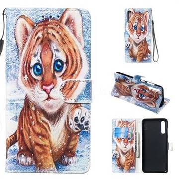 Baby Tiger Smooth Leather Phone Wallet Case for Samsung Galaxy A70