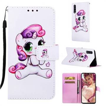 Playful Pony Matte Leather Wallet Phone Case for Samsung Galaxy A70