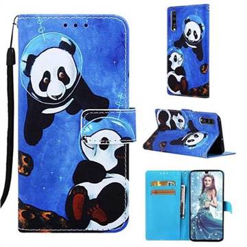 Undersea Panda Matte Leather Wallet Phone Case for Samsung Galaxy A70