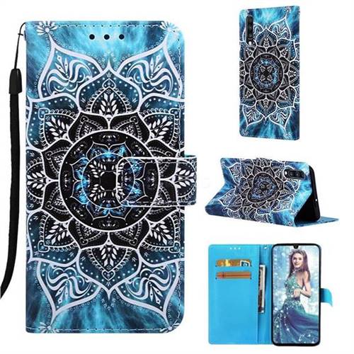 Underwater Mandala Matte Leather Wallet Phone Case for Samsung Galaxy A70