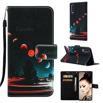 Wandering Earth Matte Leather Wallet Phone Case for Samsung Galaxy A70