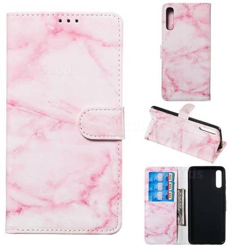 Pink Marble PU Leather Wallet Case for Samsung Galaxy A70