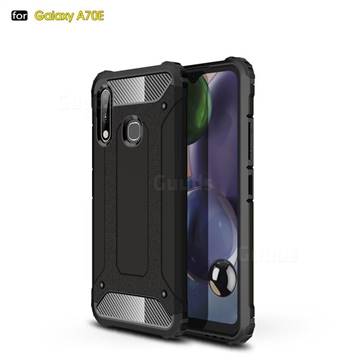 King Kong Armor Premium Shockproof Dual Layer Rugged Hard Cover for Samsung Galaxy A70e - Black Gold
