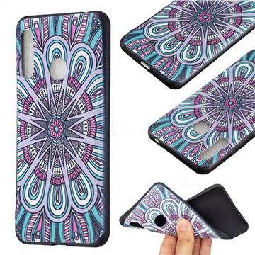 Mandala 3D Embossed Relief Black Soft Back Cover for Samsung Galaxy A70e