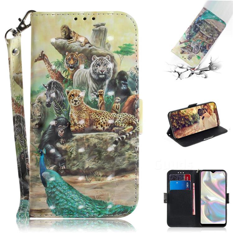 Beast Zoo 3D Painted Leather Wallet Phone Case for Samsung Galaxy A70e