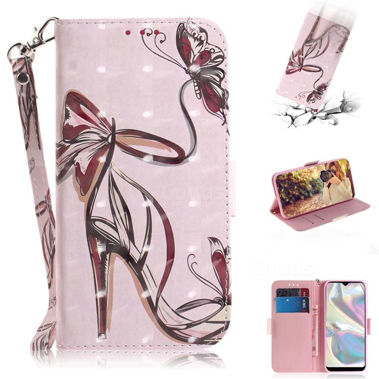 Butterfly High Heels 3D Painted Leather Wallet Phone Case for Samsung Galaxy A70e