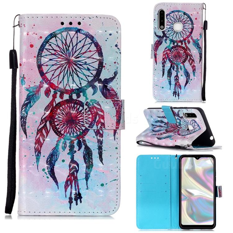 ColorDrops Wind Chimes 3D Painted Leather Wallet Case for Samsung Galaxy A70e
