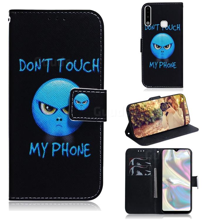 Not Touch My Phone PU Leather Wallet Case for Samsung Galaxy A70e