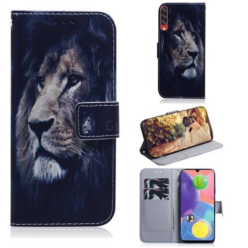 Lion Face PU Leather Wallet Case for Samsung Galaxy A70s