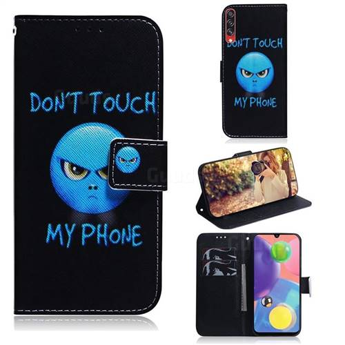 Not Touch My Phone PU Leather Wallet Case for Samsung Galaxy A70s