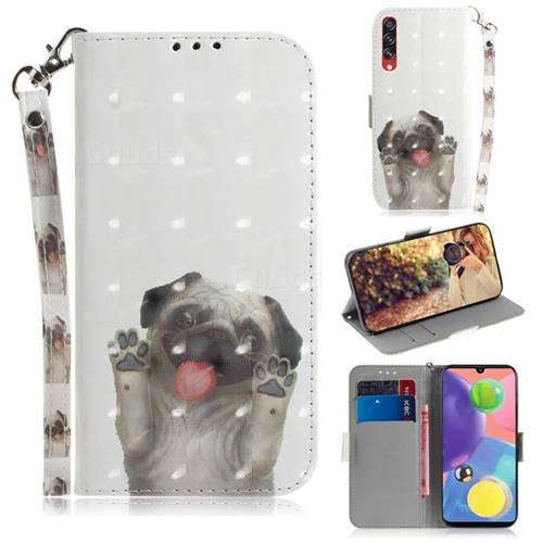 Pug Dog 3D Painted Leather Wallet Phone Case for Samsung Galaxy A70s