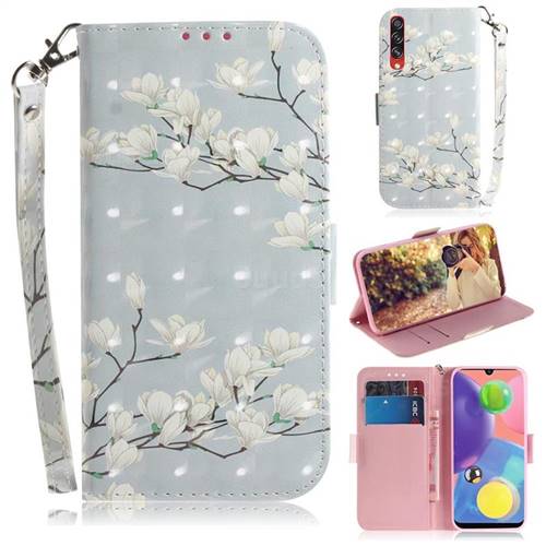 Magnolia Flower 3D Painted Leather Wallet Phone Case for Samsung Galaxy A70s
