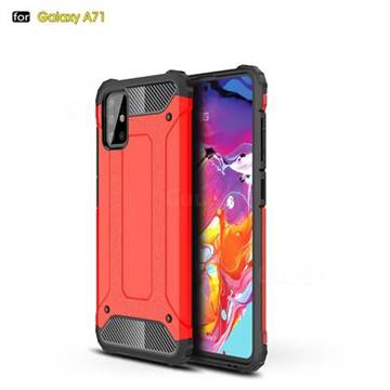 King Kong Armor Premium Shockproof Dual Layer Rugged Hard Cover for Samsung Galaxy A71 4G - Big Red