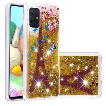 Golden Tower Dynamic Liquid Glitter Quicksand Soft TPU Case for Samsung Galaxy A71 4G